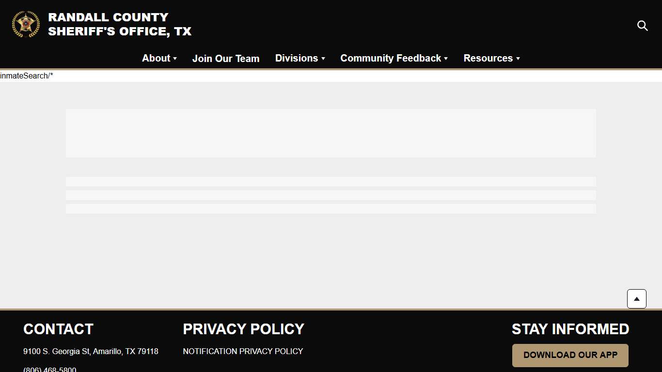 Jail Roster | Randall County Sheriff's Office, TX