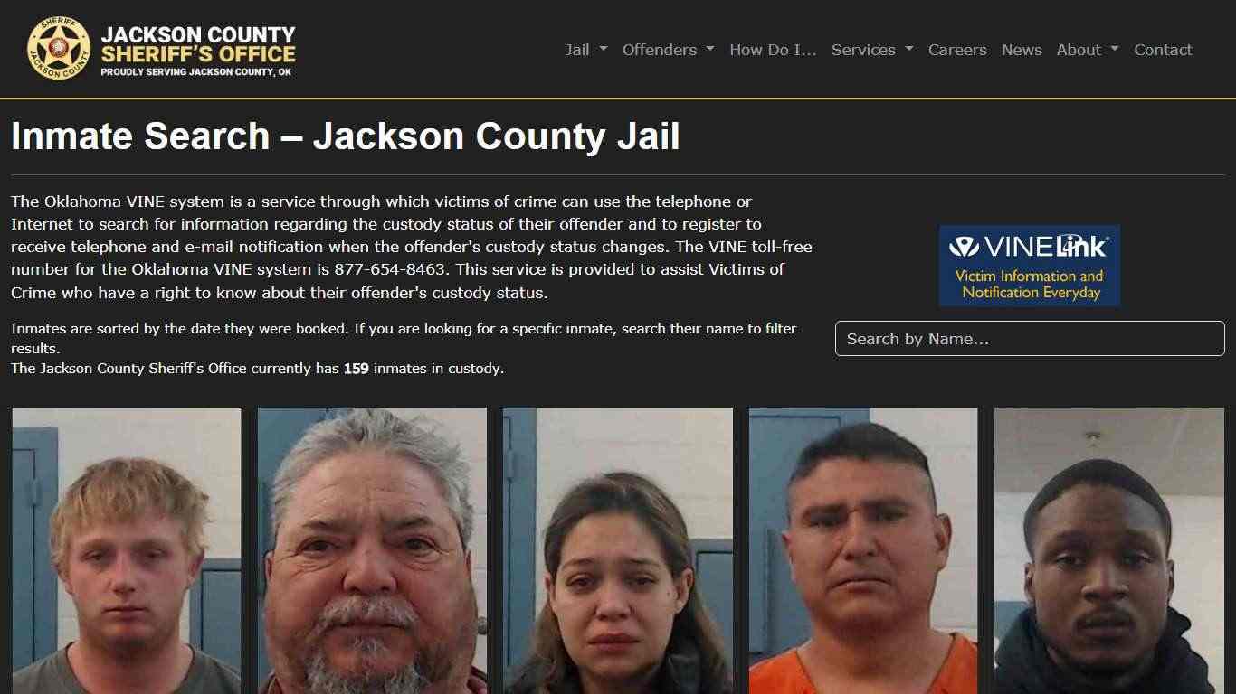 Inmate Search | Jackson County Sheriff's Office